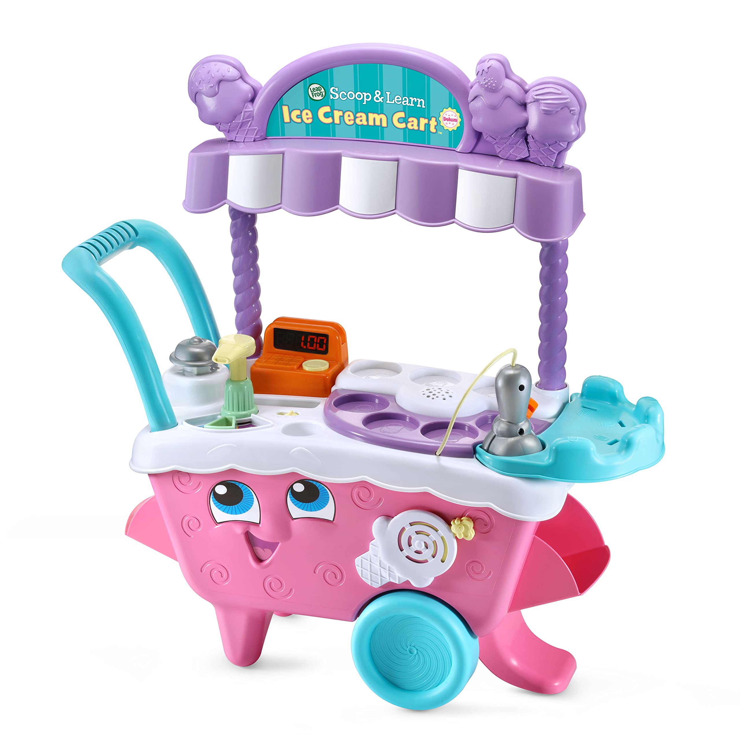 LeapFrog Scoop and Learn Ice Cream Cart Deluxe (Frustration Free Packaging), Pink