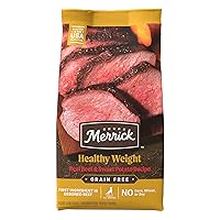 Merrick Premium Grain Free Dry Dog Food Weight Management Dog Food, Wholesome And Natural Kibble, Healthy Weight Recipe - 22.0 lb. Bag