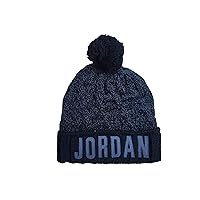 Jordan Boy`s Cable Knit Pom Beanie (Black(9A1829-023)/Grey, 8/20)