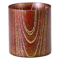 Yamanaka Lacquerware SX-0599 Wooden Mug, Cup, Wooden Box, Keyaki, Gold Red