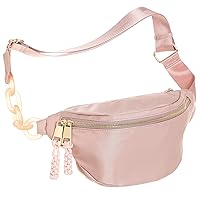 AOCINA INICAT Fanny Packs for Women Fashionable Waist Packs Belt Bags Unisex Cross Body Bag for Travel Hiking(Style 2-Pink)