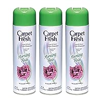Carpet Fresh No Vacuum Freshener and Deodorizer Spray, Morning Rain (3 Pack)