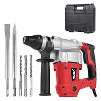 Matrix SDS Plus Hammer Drill, Ideal for Drilling, Chisel of Concrete EHD 1000-30, 1000 W, 4 Joules, Includes 2 Chisels, 3 Drills, Depth Stop, Replacement Carbons, Additional Handle, Case
