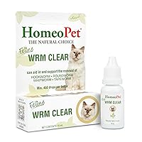 Feline WRM Clear, Natural Tapeworm, Whipworm, Roundworm, and Hookworm Medicine for Cats, 15 Milliliters