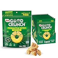 Dole Good Crunch Pineapple Dried Fruit Bites, Gluten Free & Vegan Snack, 1.4oz Bags (Pack of 6)