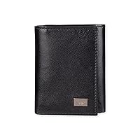 Dockers Men's RFID Extra Capacity Slim Profile Trifold Wallet, True Black, One Size