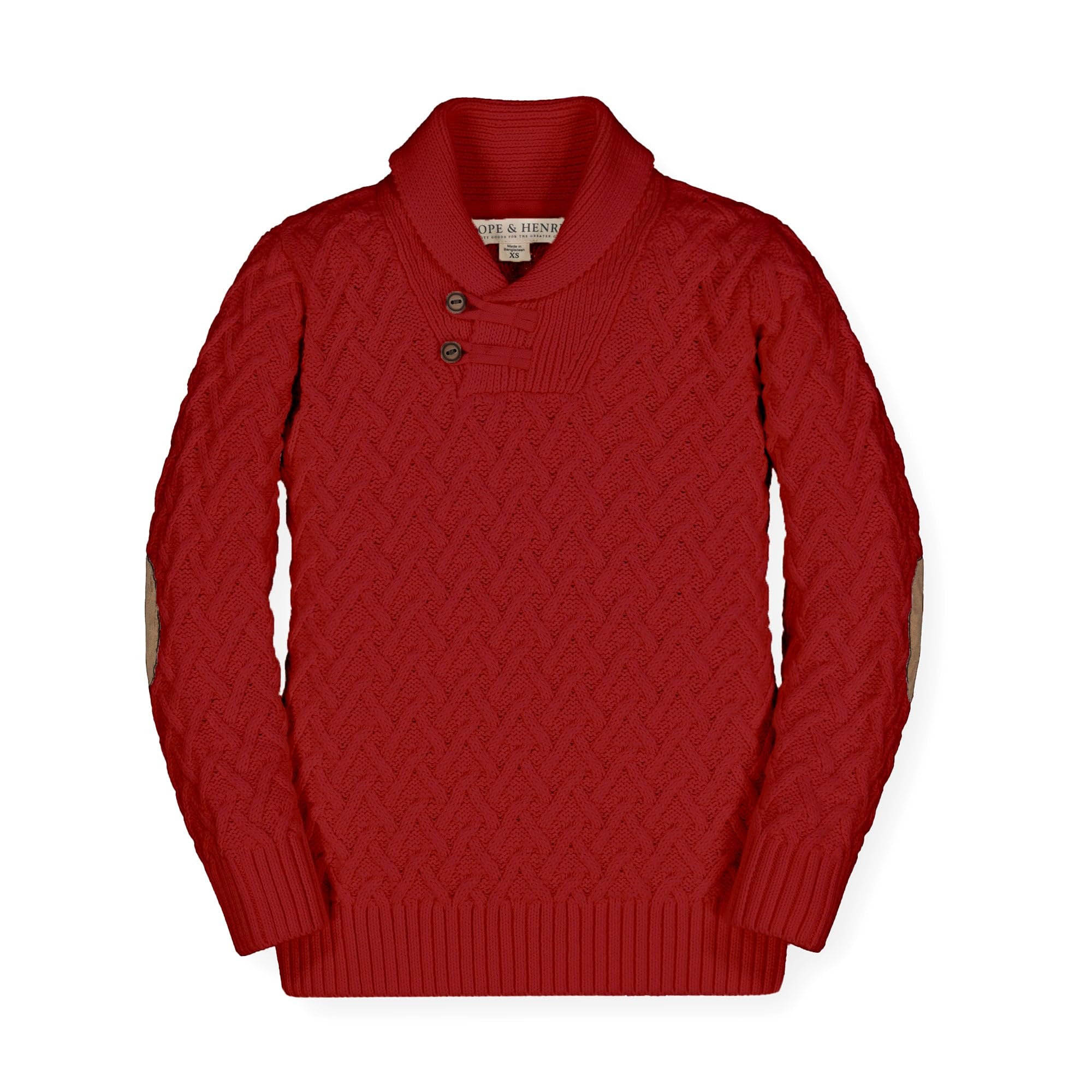 Hope & Henry Boys' Long Sleeve Shawl Collar Sweater