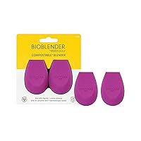 Bioblender Duo, Compostable Makeup Blending Sponges, For Liquid & Cream Foundations, Eco Friendly Makeup Sponges for Natural Looking Skin, Sustainable, Cruelty-Free & Vegan, 2 Count