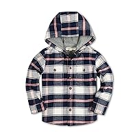 Hope & Henry Boys' Hooded Button Down Jacket with Elbow Patches