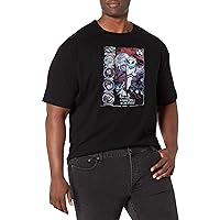 Disney Big & Tall Christmas First Nightmare Men's Tops Short Sleeve Tee Shirt, Black, 5X-Large