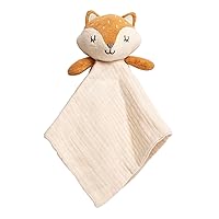 Pearhead Fox Security Blanket, Soft Baby Lovey for Babies, Snuggle Toy Stuffed Animal, Newborn Infant and Toddler Security Toy, Baby Boy or Baby Girl Lovie, New Baby Gift, Cotton Muslin Fox Lovey