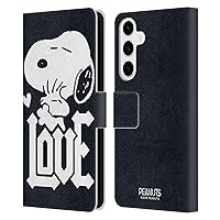 Head Case Designs Officially Licensed Peanuts Snoopy Woodstock Love Rock Tees Leather Book Wallet Case Cover Compatible with Samsung Galaxy S24+ 5G