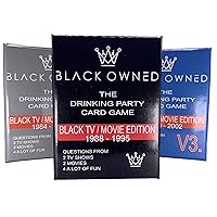 | Black Movie & TV Show Trivia Drinking Card Game Bundle Pack | 6 Movies & 6 TV Shows | Urban Adult Party Night Fun