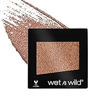wet n wild Color Icon Glitter Shadow, Brass, 1.0 Ounce and Glitter Eyeshadow Shimmer Nudecomer
