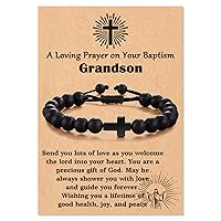 Cross Bracelet First Holy Communion Baptism Confirmation Gifts for Him Son Grandson Boys