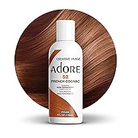 Adore Semi Permanent Hair Color - Vegan and Cruelty-Free Hair Dye - 4 Fl Oz - 052 French Cognac (Pack of 1)