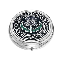Pill Box (Large Size) in a Scottish Thistle Design