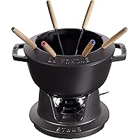 Staub Speciality 40511-972 Fondue Set, Black, 7.9 inches (20 cm), Cast Enamel, Pot, Authentic Japanese Product