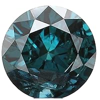 Natural Loose Diamond Round Blue Color I2 Clarity 4.05X2.45MM 0.26 Ct KR201