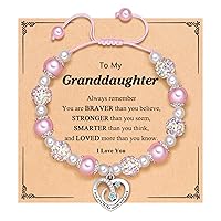 UPROMI Sweet Gifts for Daughter/Granddaughter/Niece, I Love You to The Moon and Back Bracelet for Girls Christmas Birthday Valentines Day Gifts