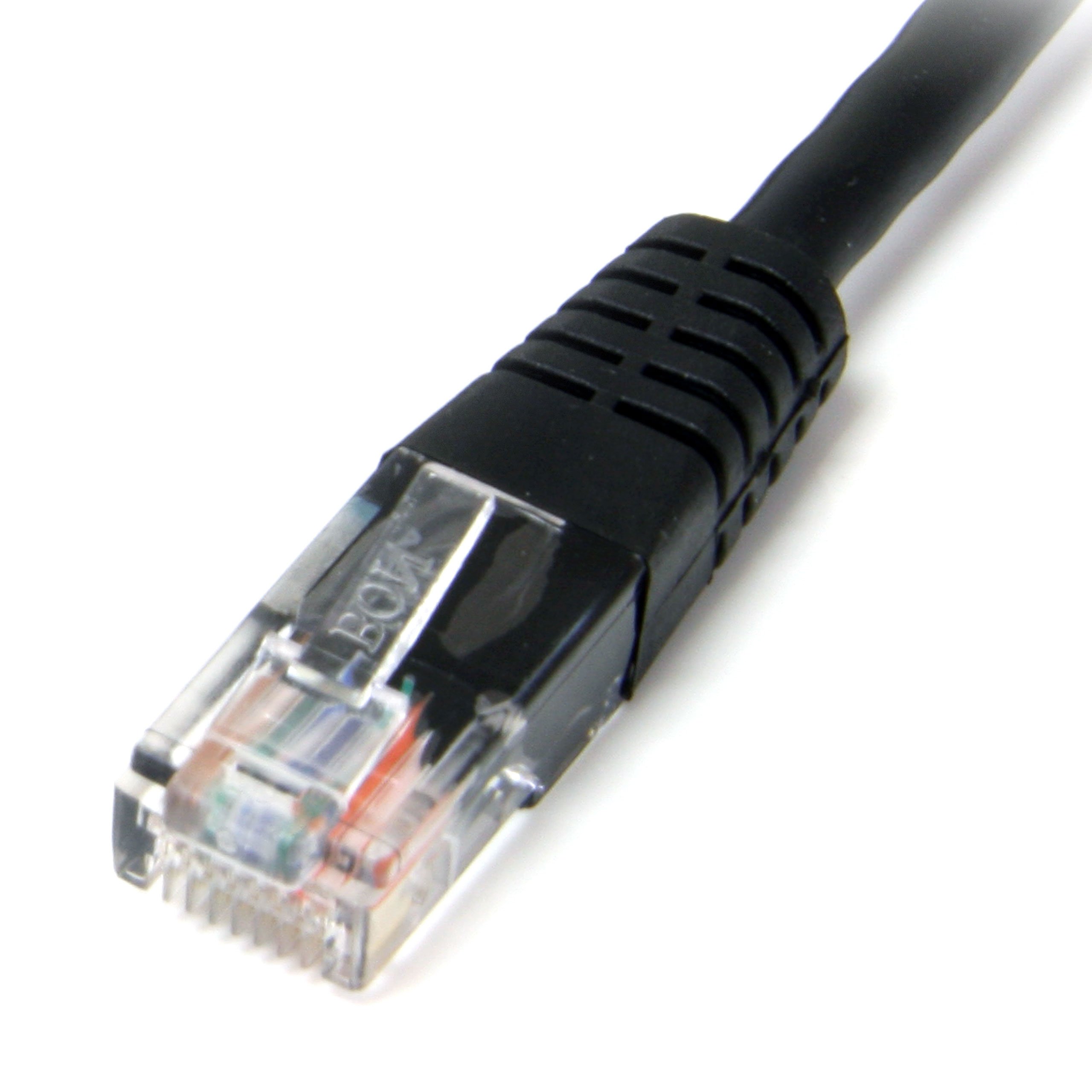 StarTech.com Cat5e Ethernet Cable - 3 ft - Black - Patch Cable - Molded Cat5e Cable - Short Network Cable - Ethernet Cord - Cat 5e Cable - 3ft (M45PATCH3BK)