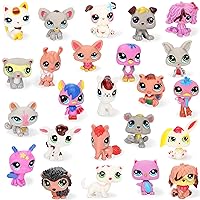 Mini Shop Pet Figure Toys - 24PCS Cute Pet Action Figure Series for Kids Fans - Shorthair Cat, Collie, Dachshund, and More - Birthday Gift, Easter Egg Hunt, Classroom Prize