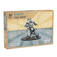 Modiphius Entertainment: Fallout: Wasteland Warfare - Robots: Space Sentry - 1 Figure, 32mm Unpainted Resin Miniatures, Tabletop RPG, Nuka World Wave