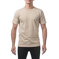 Pro Club Men's Comfort Cotton Short Sleeve T-Shirt, Khaki, X-Large