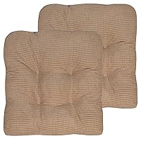 Sweet Home Collection Chair Cushion Crushed Memory Foam Pads Premium Slip Non Skid Microdot Rubber Back Tufted 16