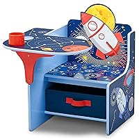 Delta Children Space Adventures Chair Desk with Storage Bin - Ideal for Arts & Crafts, Snack Time, Homeschooling, Homework & More - Greenguard Gold Certified, Blue