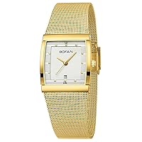 BOFAN Gold Watches for Women Casual Ladies Quartz Wrist Watches with Stainless Steel Mesh Bracelet,Date,Waterproof.