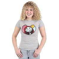 Mad Engine Womens Nightmare Before Christmas Sally Stitch Heart Shirt