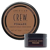 American Crew Men's Hair Pomade, Like Hair Gel with Medium Hold & High Shine, Travel Size, 1.75 Oz (Pack of 1)
