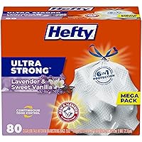 Ultra Strong Tall Kitchen Trash Bags, Lavender & Sweet Vanilla Scent, 13 Gallon, 80 Count