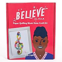 Believe Like Ella Paper Quilling Music Note Craft Kit - w/ 6x8 Frame, DIY Trailblazer Women Inspired Arts & Crafts, LeadHER, Ages 7+