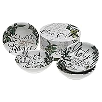 Rosanna Olive Oil Set of 4 Dipping Dishes, Gift-boxed,White