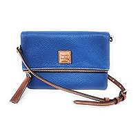 Dooney & Bourke Handbag, Pebble Grain Foldover Zip Crossbody - Persian Blue