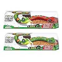 Robo Alive 2-Pack Slithering Robotic Snake Toy Series 2 with Realistic Movement by ZURU