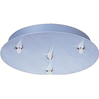 ET2 EC95003-SN RapidJack 3-Light Canopy Pendant Accessory, Satin Nickel Finish, Glass, 20W Max., Dry Safety Rated, 3000K Color Temp., Standard Triac/Lutron® or Leviton Dimmable, Glass Rods Shade Material, 5000 Rated Lumens