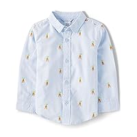 Boys' and Toddler Long Sleeve Button Up Dress Shirts Seasonal