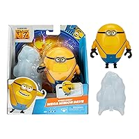 DESPICABLE ME 4 Minions Speed Burst Mega Minion Dave Action Figure | Pull Mega Dave Back for A Burst of Speed | Collect All 5 | All with A Different Play Feature and Accessories