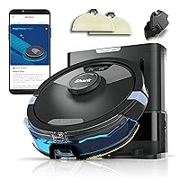 Shark Matrix Plus 2in1 Robot Vacuum & Mop with Sonic Mopping, Matrix Clean, Home Mapping, HEPA Bagless Self Empty Base, CleanEdge, for Pet Hair, Wifi, Black/Silver (RV2610WA)