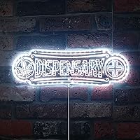 Dispensary Shop Cross Sign RGB Dynamic Glam LED Sign - Cut-to-Edge Shape - Smart 3D Wall Decoration - Multicolor Dynamic Lighting st06s21-fnd-i0045-c