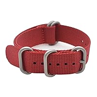 Watch Band with 1.5mm Thickness Quality Nylon Strap and Heavy Duty Brushed Buckle