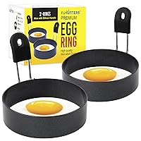 JOERSH 2-PK Silicone Egg Molds Non-Stick 3 Round Muffin Top Baking Pans,  Egg Molds for Breakfast Sandwiches, Corn Breads, Whoopie Pies, Shortcakes