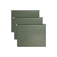 Smead Hanging File Folder with Tab, 1/5-Cut Adjustable Tab, Letter Size, Standard Green, 25 per Box (64055) (Pack of 1)