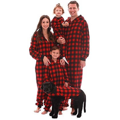 #followme Matching Adult Onesie for Family, Couples, Dog and Owner Buffalo Plaid