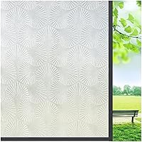 Window Privacy Film Frosted Glass Window Clings: Ginkgo Biloba Stained Glass Window Frosting Decorative Cover Bathroom Opaque Sun Blocking Static Cling Non-Adhesive Sticker Door Covering
