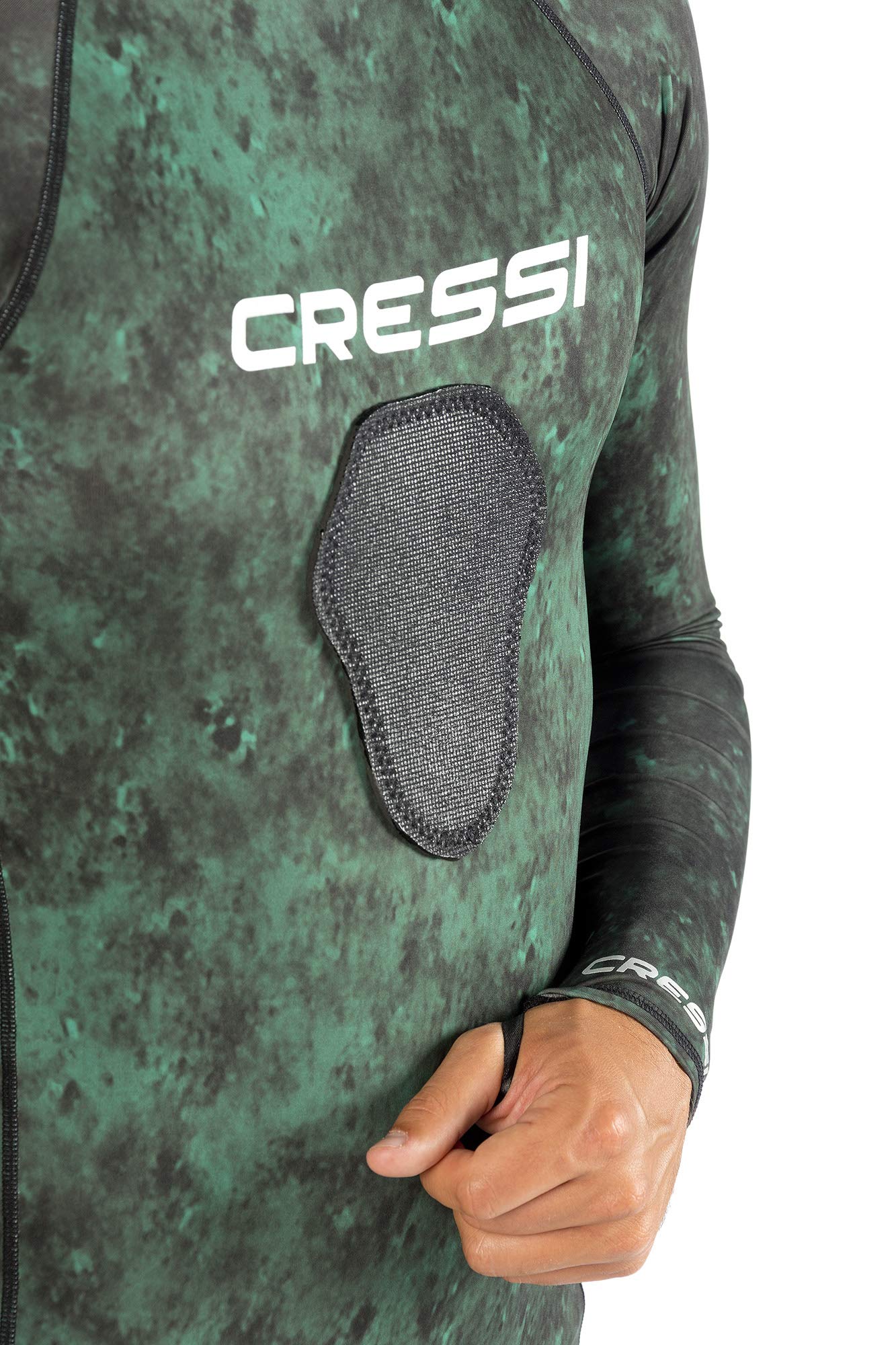 Cressi Camouflage Rash Guard for Scuba Diving Videomakers and Spearfishing - Crew-Neck- get the Hunter equipment