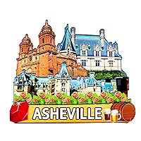 U.S. Asheville Wooden Magnet 3D Fridge Magnets Travel Collectible Souvenirs Gifts Decorations Handmade Crafts -1